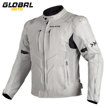 Летняя дышащая мотоциклетная куртка SULAITE, защитная одежда для шоссейных гонок, износостойкое велосипедное снаряжение для мотокросса