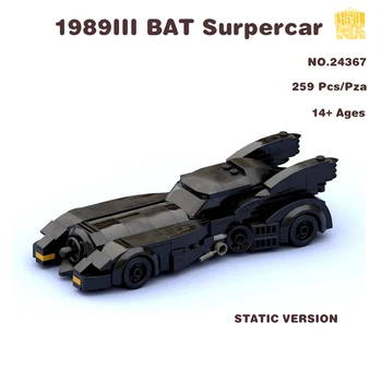 MOC-24367 1989III-BAT-Модель Автомобиля Surpercar С Рисунками в формате PDF, Строительные Блоки, Кирпичи, Детские Игрушки 