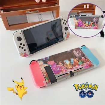 Защитная оболочка Pokemon Pikachu для Nintendo Switch OLED, NS Anime Gengar, портативная съемная оболочка, игровые аксессуары, чехол в подарок