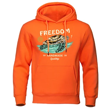 Футболки с принтом Freedom Sea Turtle Roam The Ocean, мужская винтажная хлопковая футболка, Уникальная графическая одежда, Крутые Мягкие мужские футболки