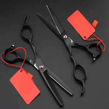 настройте название 6-дюймовые Ножницы для стрижки волос левой рукой, Профессиональный Парикмахерский инструмент, ножницы, аксессуар для Грумера