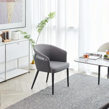 Обеденный стул Nordic Light с роскошной спинкой, высококачественный современный простой домашний гостиничный стул