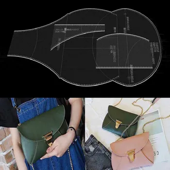 Создание выкройки кожаной сумки из крафт-бумаги и акриловых шаблонов для женской сумки через плечо и сумки через плечо