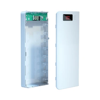 8x18650 Power Bank Case Внешний Аккумулятор Коробка Для Хранения Заряда В виде Ракушки Для Зарядки Телефона Портативное Зарядное Устройство Battery Shell X6HB