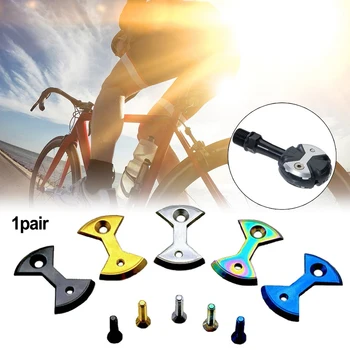 1 пара педалей для фиксации велосипеда, пластина для педали велосипеда, форма галстука-бабочки, подходящая для SpeedPlay, винт с нулевым освещением, болт из титанового сплава