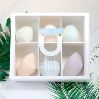Набор для приготовления яиц Beauty может быть влажным и сухим, а при соприкосновении с водой становится мягким.  нанесите макияж и положите его в подарочную коробку.