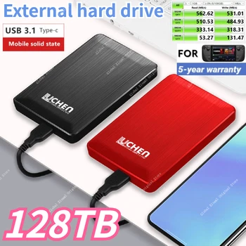 Портативный SSD 4 ТБ 128 ТБ Внешний Жесткий Диск 16 ТБ Высокоскоростной Твердотельный Накопитель M.2 С Интерфейсом USB 3.1 /Type-C Жесткий Диск для Ноутбука