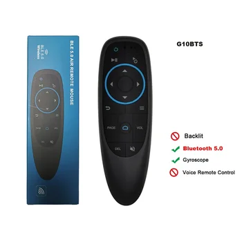 Air Remote Mouse G10BTS Bluetooth5.0 Голосовой Пульт Дистанционного Управления 2.4 G Беспроводной Гироскоп для Android TV Box H96 Max Без USB-приемника