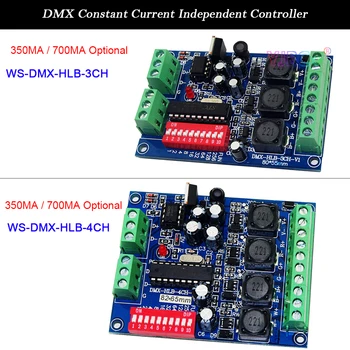 5V-36V 12V DMX512 Декодер 350MA/700MA * 3CH/4CH Канальный DMX RGB RGBW Светодиодный Контроллер освещения 3/4 группы отдельно светодиодный (6pin) Выходной Диммер
