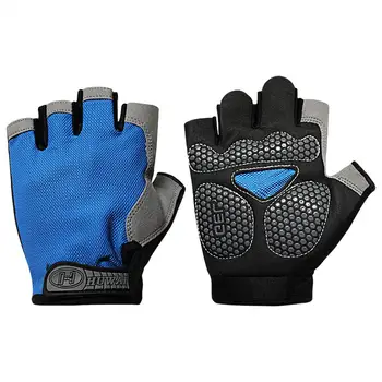 Велосипедные перчатки с крепежной лентой Для мужчин и женщин Защита ладоней Противоскользящие Ударопрочные перчатки для фитнеса Спортивные перчатки для упражнений