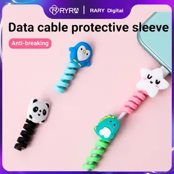 Защита зарядного кабеля RYRA для подставки для телефонного кабеля, Стяжки, Зажим для намотки кабеля для мыши, USB-зарядное устройство, Органайзер для кабелей для управления шнуром