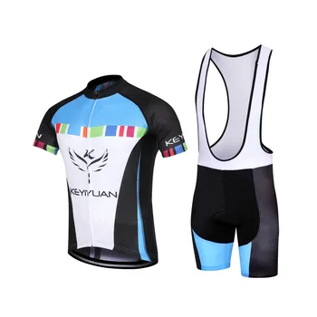 Комплект одежды из джерси с коротким рукавом и (нагрудник) шорт для велоспорта KEYIYUAN 2021 г.