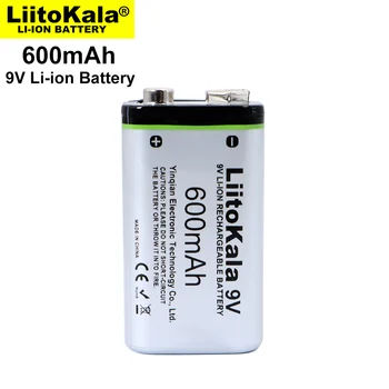 LiitoKala 600mAh 9V литий-ионный аккумулятор 6F22 9V Аккумуляторная Батарея встроенный Микрофон /Мультиметр /Радиоуправляемые Игрушки / Температурный пистолет