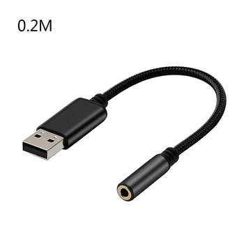 Адаптер USB-3,5 мм Для Подключения Мобильных Телефонов И Наушников Конвертер