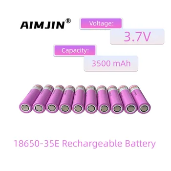 Аккумулятор 3,7 В 3500 мАч 18650 для Samsung 35E INR 18650 20A Литий-ионный аккумулятор для замены внешнего аккумулятора + зарядное устройство
